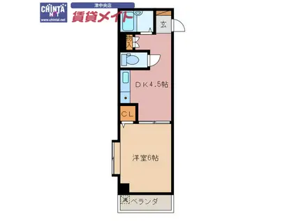 サンロイヤル東丸之内(1DK/2階)の間取り写真