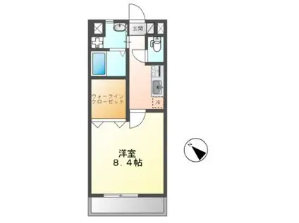 AVANTI II(1K/2階)の間取り写真