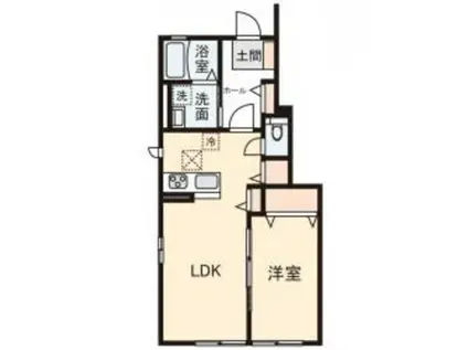 リバーサイドハイムF(1LDK/1階)の間取り写真