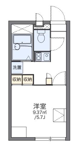 ジュネス(1K/1階)の間取り写真