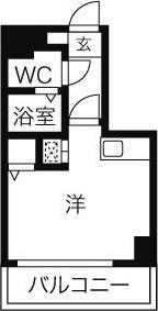 リベール名駅南(ワンルーム/7階)の間取り写真