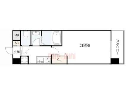 セレニテ神戸ミラクノール(1K/3階)の間取り写真