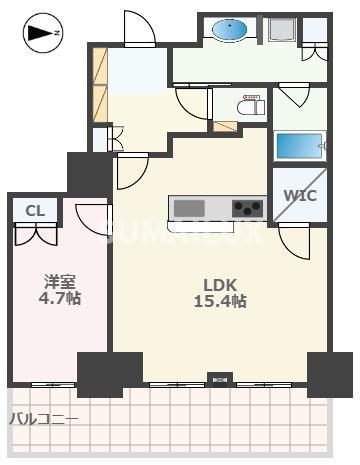 ザ・熊本タワー(1LDK/3階)の間取り写真