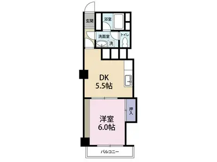 サンハイツ小田原(1DK/3階)の間取り写真