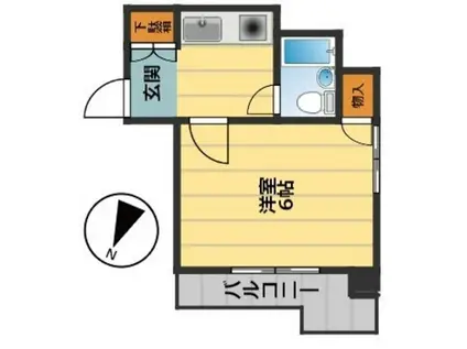 ジュネパレス船橋第3(1K/7階)の間取り写真