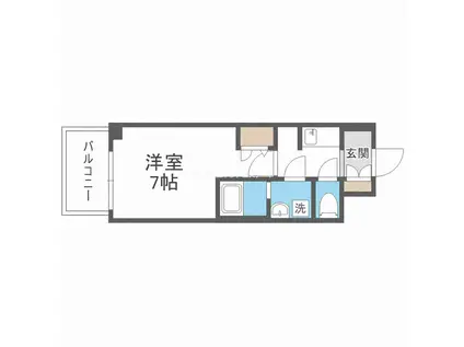 サムティ姫島FELICETO(1K/7階)の間取り写真