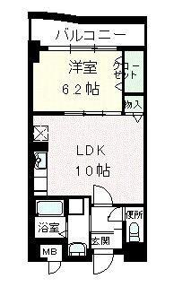 ラポール西大島イースト(1LDK/3階)の間取り写真