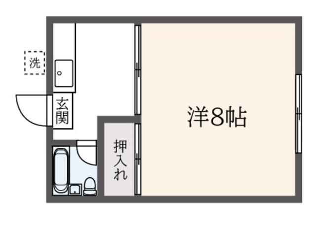 ハイツフジI(1K/1階)の間取り写真