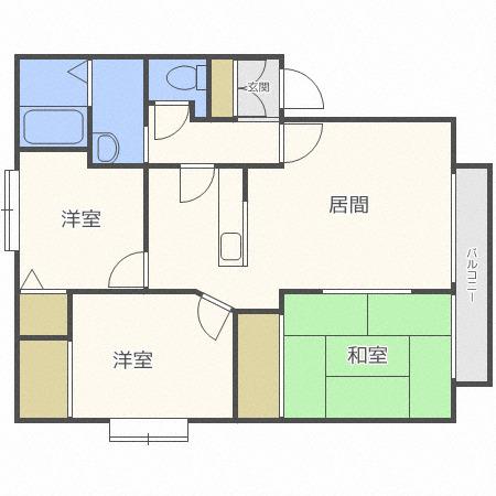ENDEAVOR I(3LDK/1階)の間取り写真