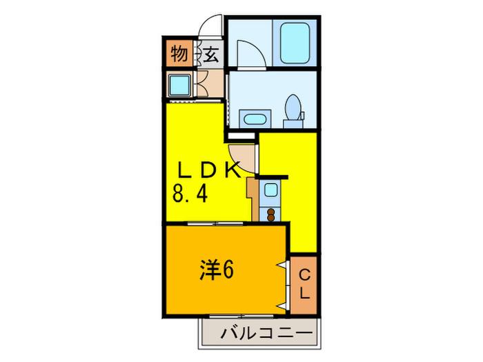 QUATRE SAISON(1LDK/10階)の間取り写真