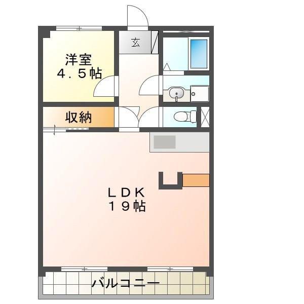 SUN HEIGHTS(1LDK/9階)の間取り写真