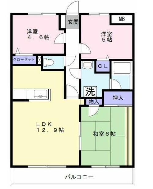 アン・リミエール(3LDK/5階)の間取り写真