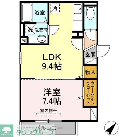 WINGS(1LDK/2階)の間取り写真