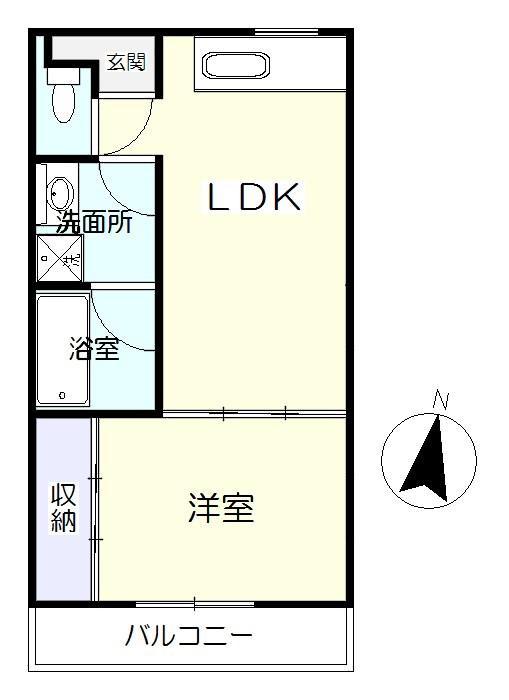 リーブハウスI(1LDK/2階)の間取り写真