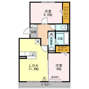 アステール(2LDK/3階)の間取り写真