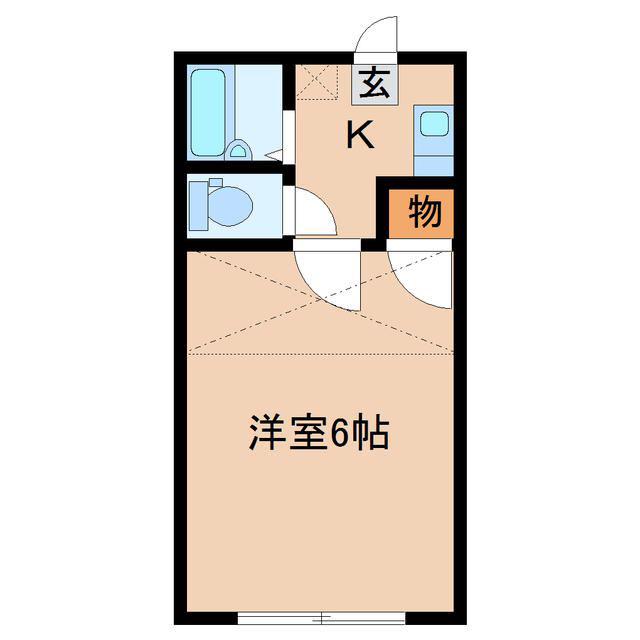 ビューコート葉山町(1K/2階)の間取り写真