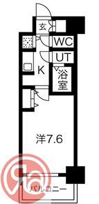 サムティ福島PORTA(1K/8階)の間取り写真