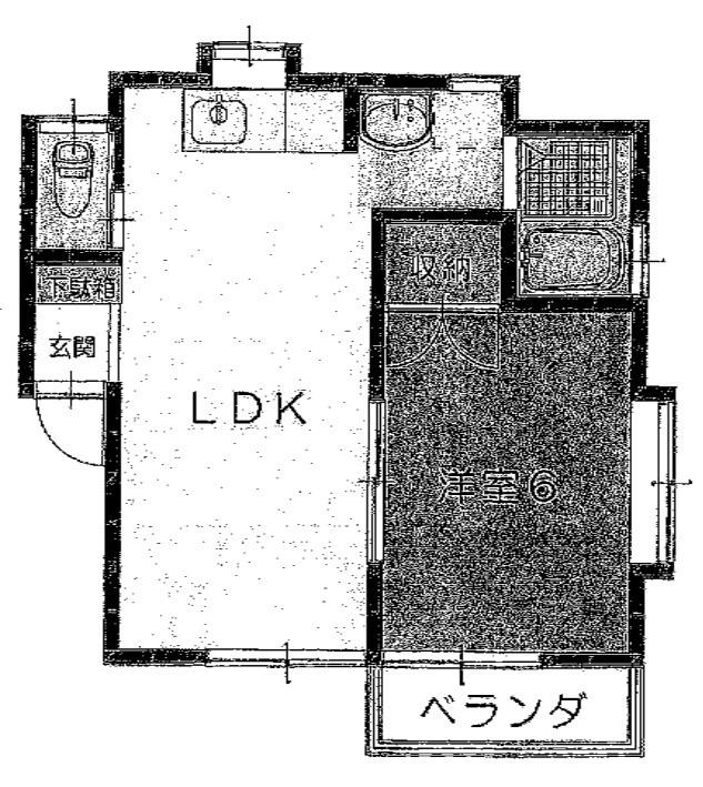 デュアル(1LDK/2階)の間取り写真