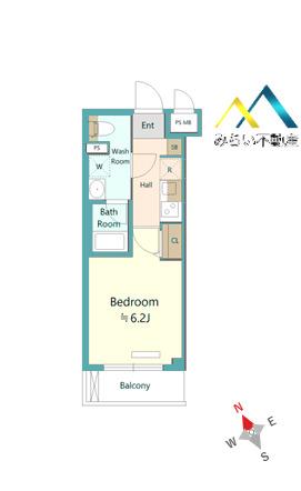 SHOKEN RESIDENCE横浜鶴見II(1K/3階)の間取り写真