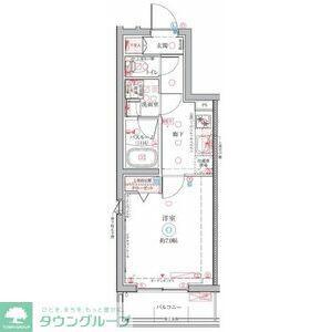 クレヴィスタ氷川台(1K/4階)の間取り写真