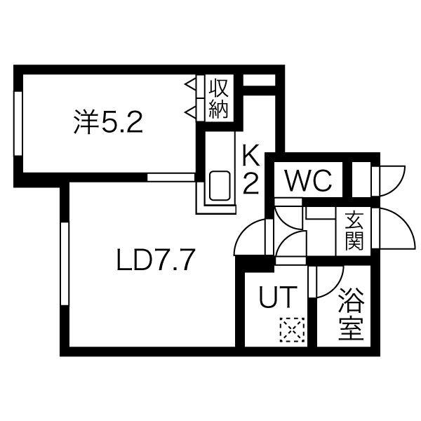 スピリートN16(1LDK/5階)の間取り写真