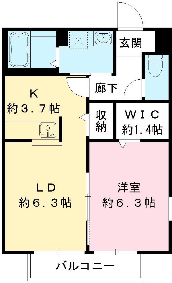 アネックスアリュー I(1LDK/1階)の間取り写真