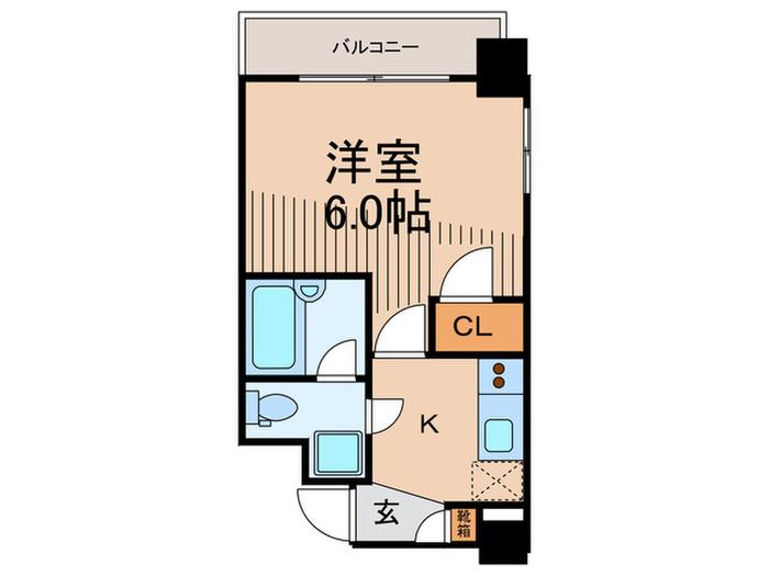 ヴェローナ錦糸町(1K/5階)の間取り写真