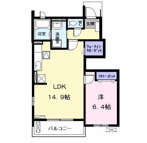 地下鉄東山線 中村公園駅 徒歩19分 2階建 築16年(1LDK/1階)の間取り写真