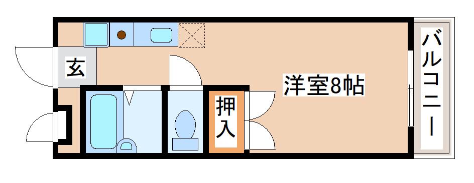 エステートピア板宿(ワンルーム/2階)の間取り写真