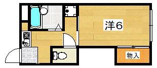 資生ハイツ(1K/2階)の間取り写真
