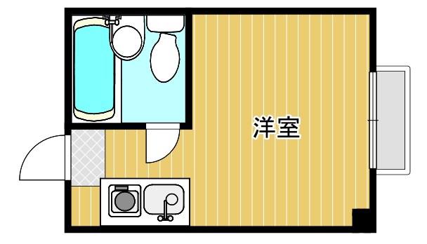 新森サンマンション(ワンルーム/3階)の間取り写真