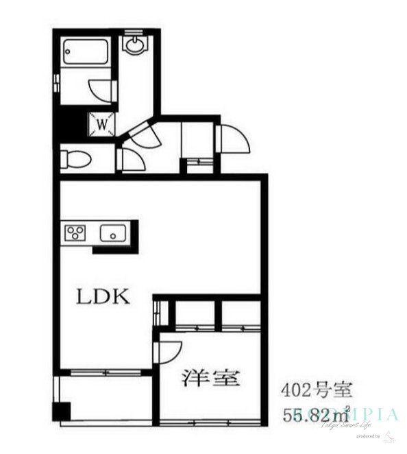 グランドメゾン阿佐ヶ谷(1LDK/4階)の間取り写真