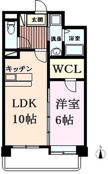 グランベリー大津駅前(1LDK/4階)の間取り写真