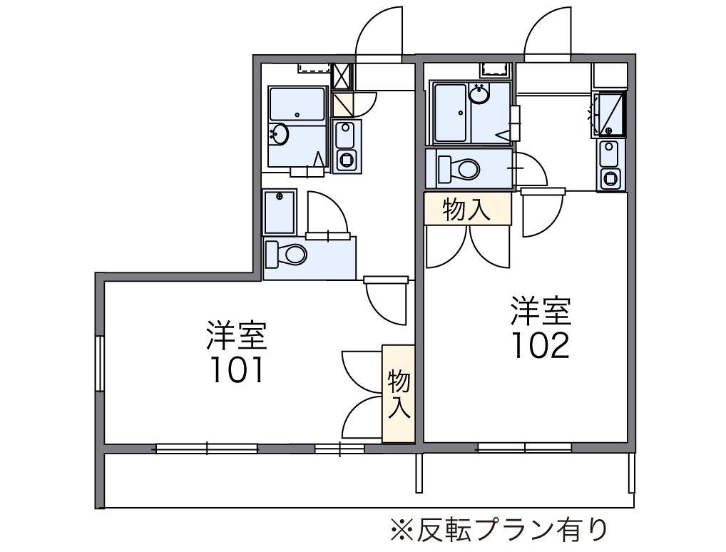 レオパレスソフィアA(1K/1階)の間取り写真