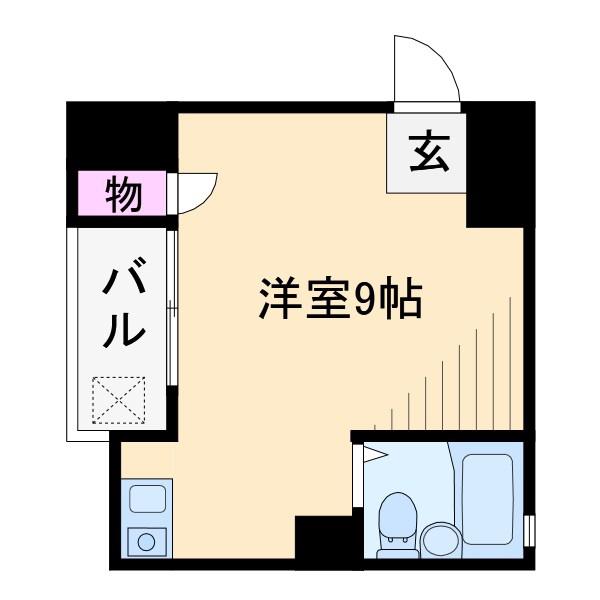 YパークII(ワンルーム/3階)の間取り写真