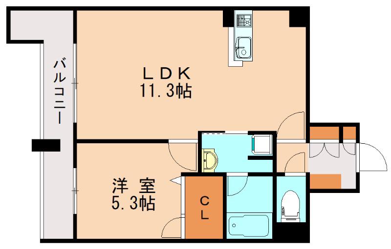 SHAMAISON AMBER026(1LDK/2階)の間取り写真