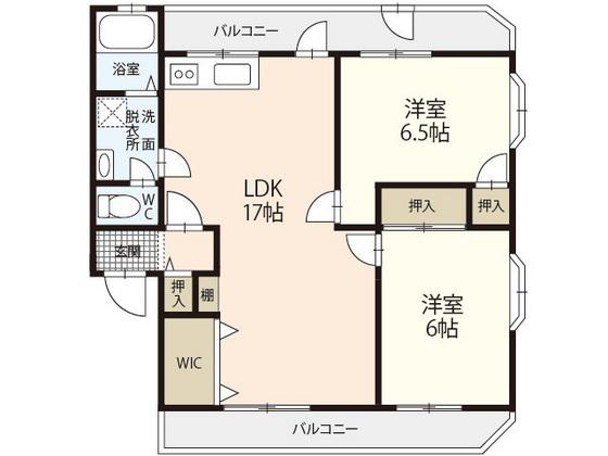 フラワーハイツI(2LDK/1階)の間取り写真
