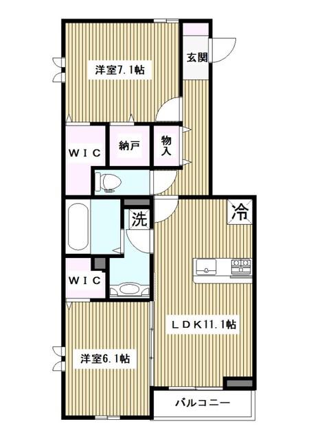 都営三田線 高島平駅 徒歩3分 3階建 築10年(2LDK/3階)の間取り写真