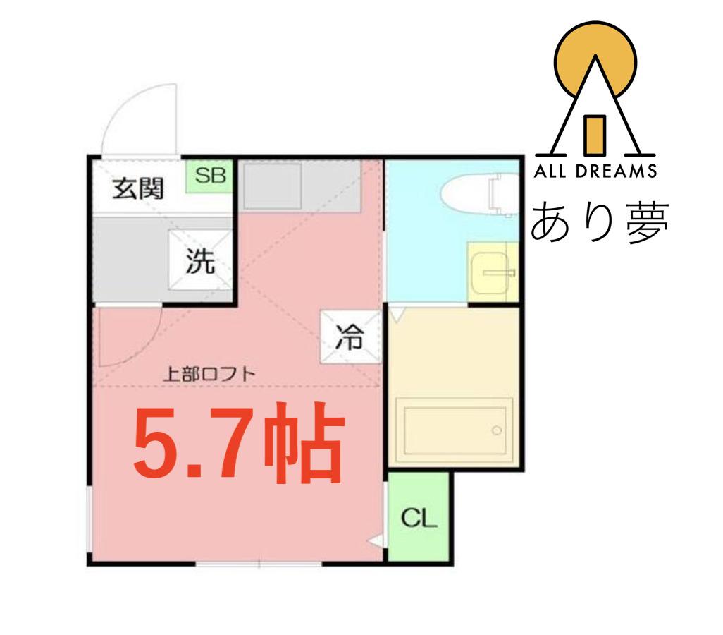 DEN杉田(ワンルーム/2階)の間取り写真