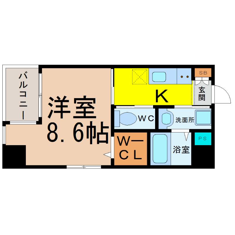 MAISON SPADE(1K/9階)の間取り写真