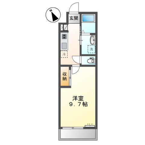 ラディッシュ(1K/2階)の間取り写真