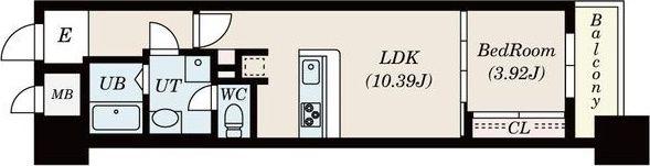 ロイジェント栄(1LDK/11階)の間取り写真