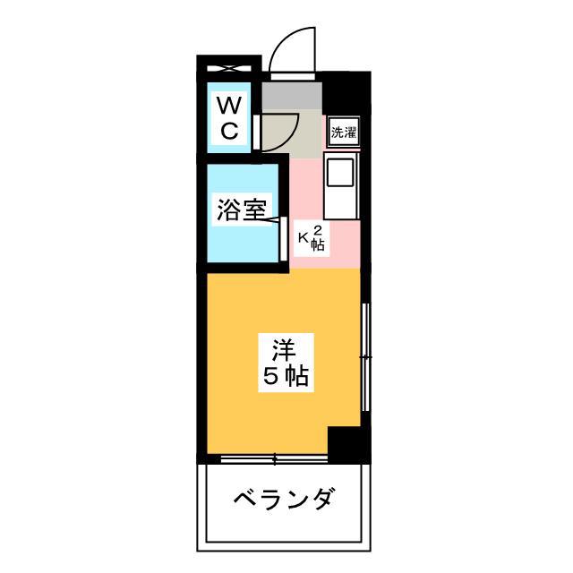 コーポコーエイ日ノ出II(ワンルーム/1階)の間取り写真