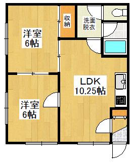 コーポファイン(2LDK/1階)の間取り写真