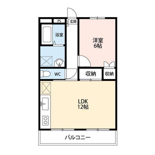 エスペランサ昭和(1LDK/1階)の間取り写真