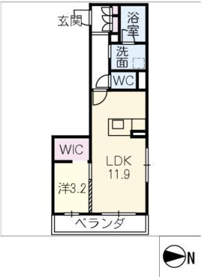 シャーメゾンシュール(1LDK/1階)の間取り写真