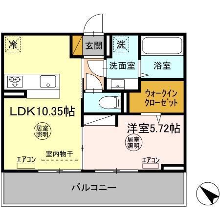 SORA ソラ(1LDK/2階)の間取り写真