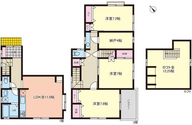 氷川台4丁目一戸建(3LDK/1階)の間取り写真