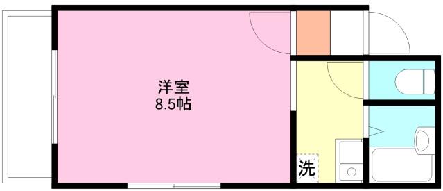 サンシャイン大原(1K/1階)の間取り写真