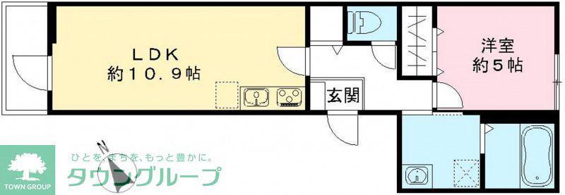 メゾン・ココン(1LDK/2階)の間取り写真